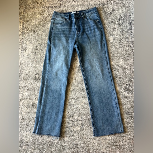 risen straight leg jeans - Picture 2 of 4